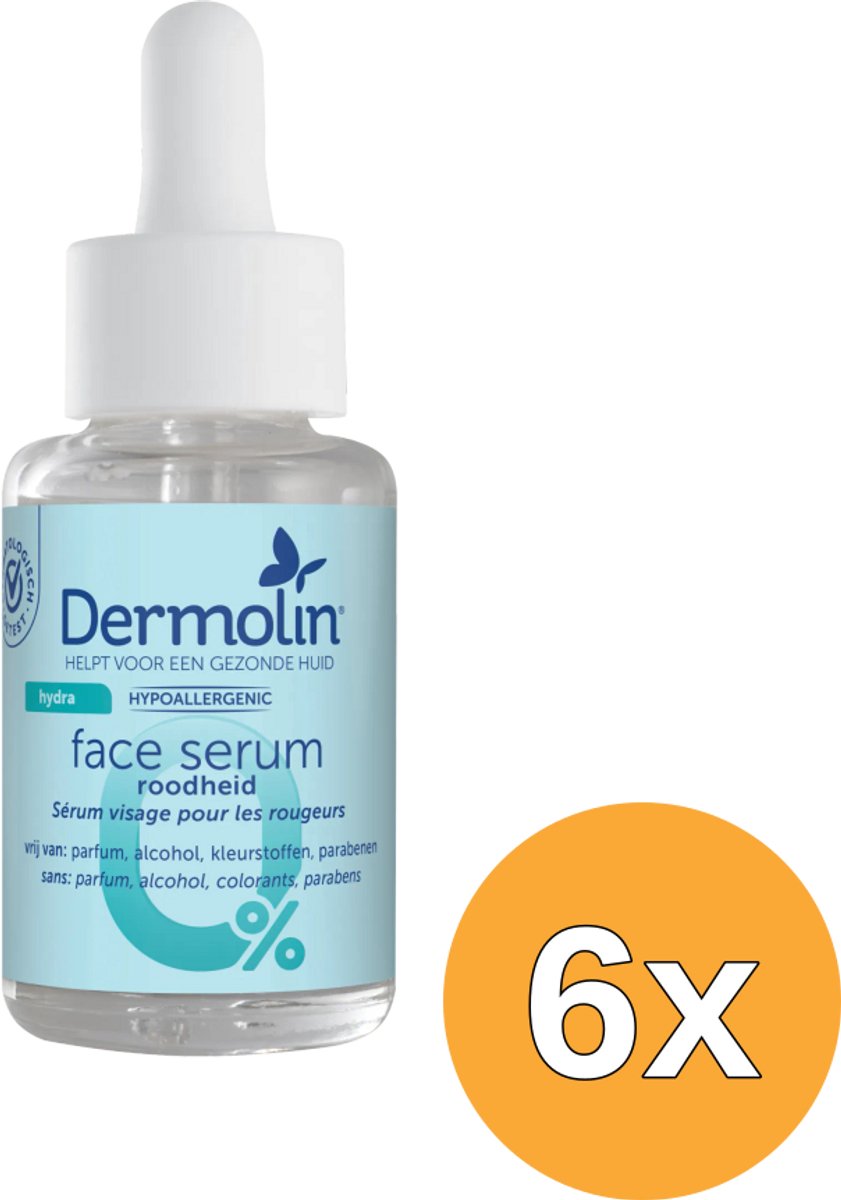 6x Dermolin Serum Roodheid met pipet (30 ml)