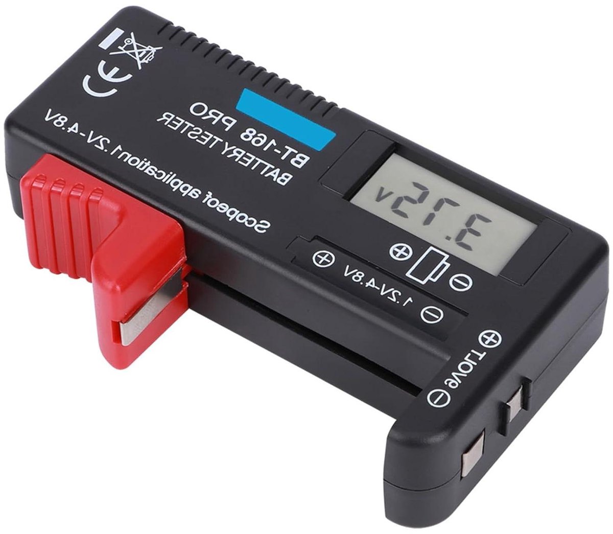 Digitale Batterijtester - Batterij Capaciteit Checker - Batterijen Controleren - Compact Draagbaar Ontwerp - 11 x 6 x 3 cm