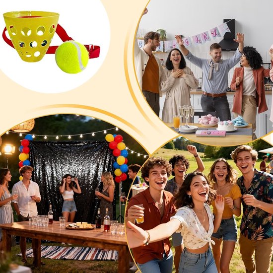 Swing Balspel - Wiebel Bal - Feest Activiteit - Dynamische Betrokkenheid - 13 x 11 cm - Geel — afbeelding 2