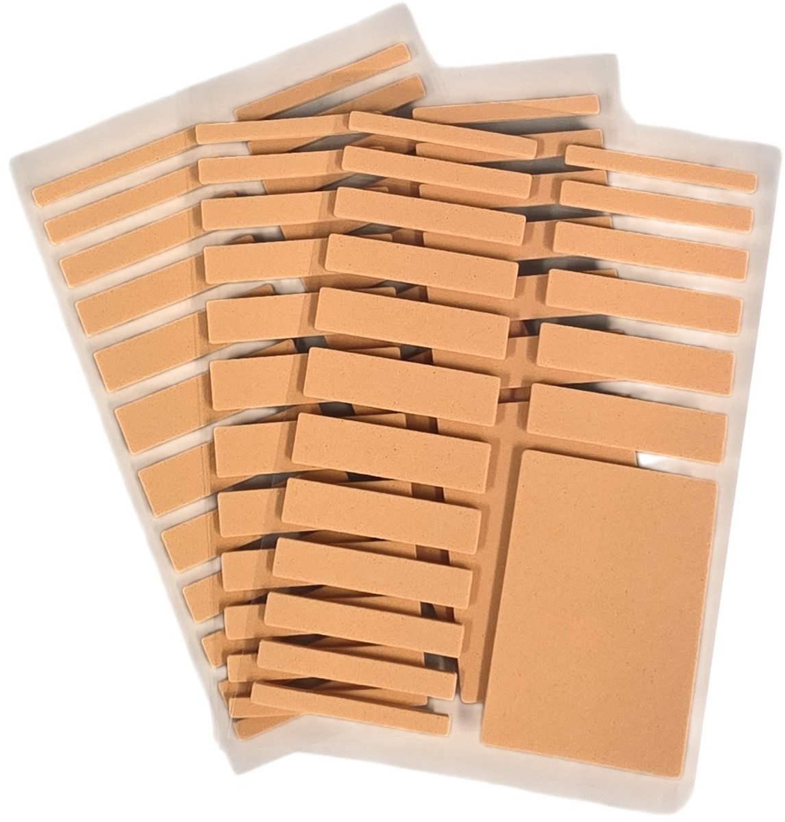 Fako Bijoux - Ringverkleiner EVA Foam Strips Set - Ring Verkleiner - Zelfklevende Foam Strips - 3 Vellen - 57 Stuks - Goud