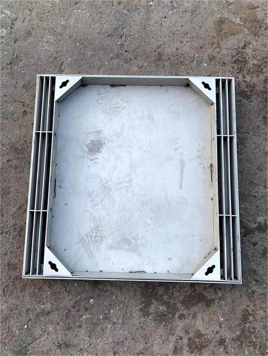 Inbouw Putdeksel - Bodembedekker Deksel - Tuin Bestrating - Onzichtbaar Frame - Vierkant - Zilver