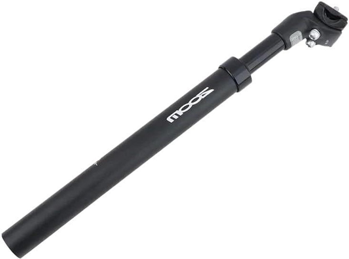 Fiets Zadelpen - Schokdemper Zadelpen - Comfortabel Fietsen - Verstelbare Hoogte - 27.2 mm - Zwart