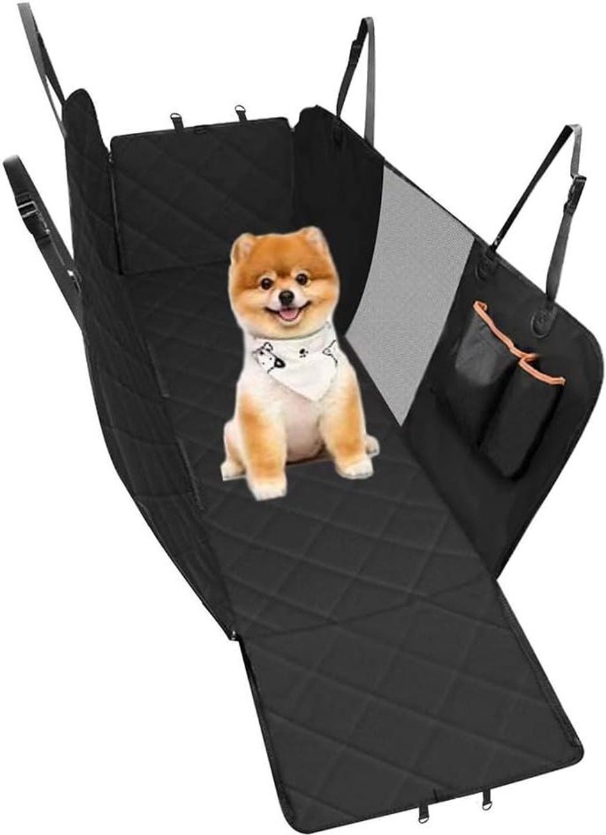 Hondendeken Auto Achterbank - Honden autostoelhoes - Reizen met huisdier - Waterdicht en krasbestendig - Universeel - Zwart