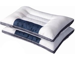 Slaapkussens 2-pack - Neksteun Kussens - Comfortabel Slapen - Nek en Schouder Ondersteuning - 46x72 cm - Wit