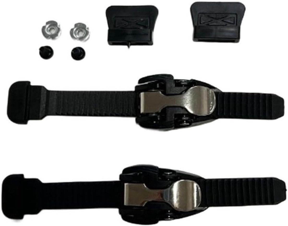 Vervangende Gespen - Skeeler Gespen - Rolschaatsen Repareren - Ratelvormige Vergrendeling - 150 mm band - Zwart
