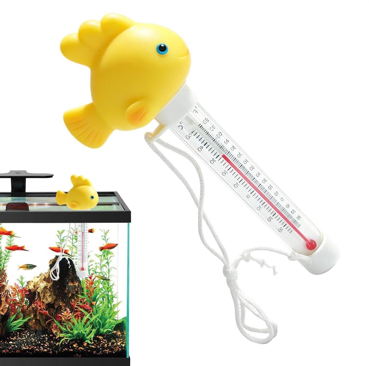 Drijvende Zwembad Thermometer - Watertemperatuurmeter Bad - Waterkwaliteit Controleren - Duidelijk Temperatuur Display - 19 Centimeter - Veelkleurig