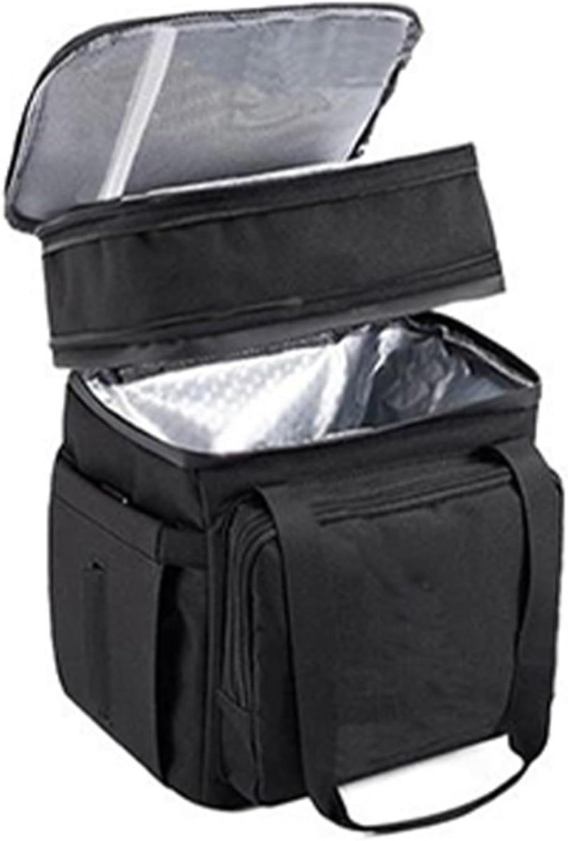 Broodbox Koeltas - Draagtas Lunchtas - Picknick Outdoor - Dubbele Bodem - 26 x 22 x 26 cm - Enkele attribuut