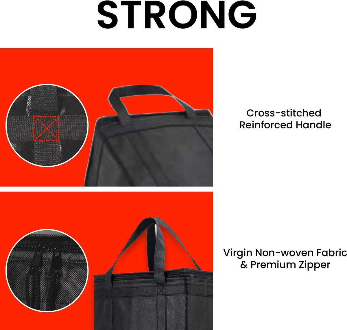 Dailygoods - Geïsoleerde Voedselbezorgtas - Perfect voor Winkelen en Bezorging