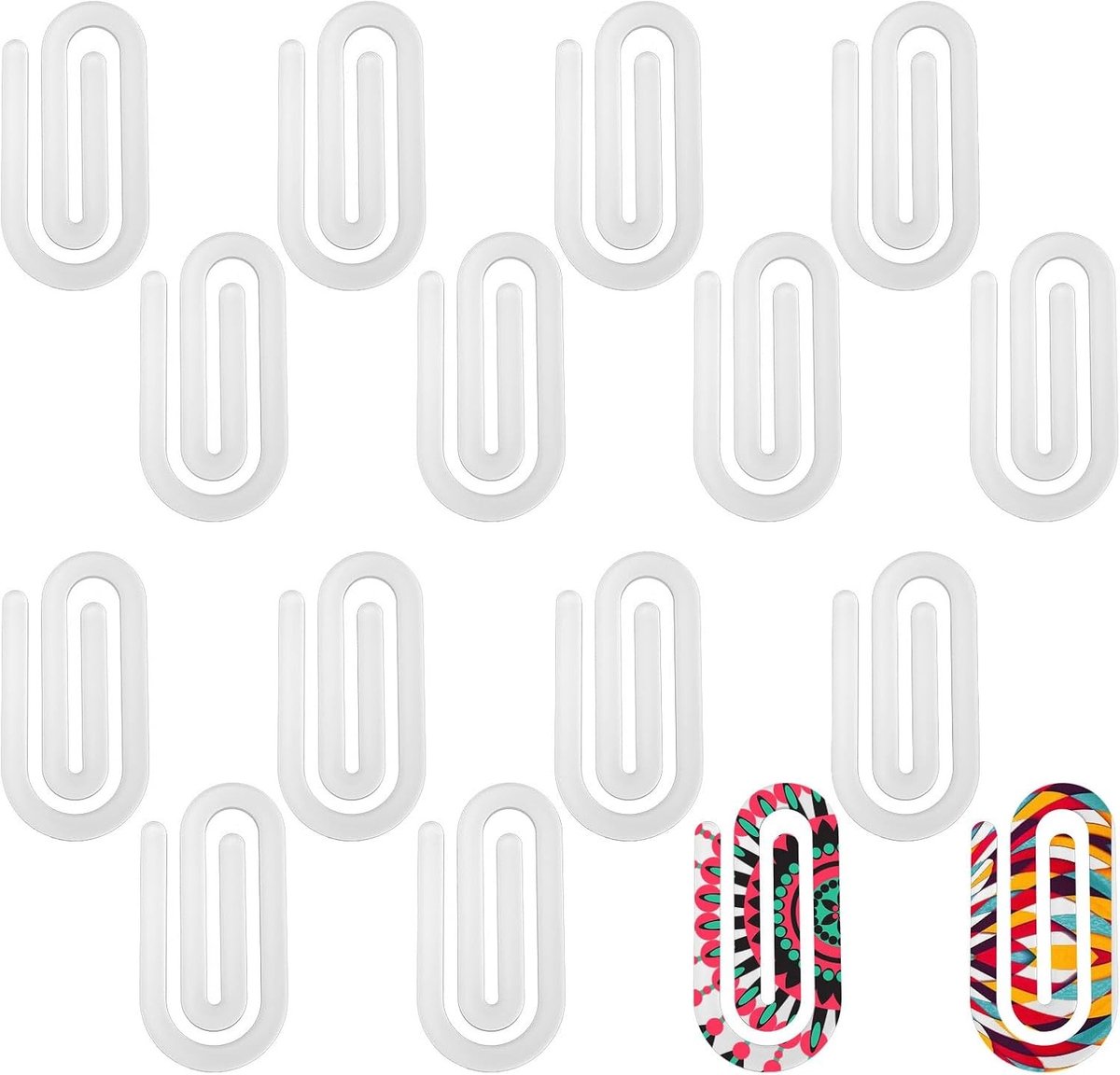 Dailygoods - 16st Jumbo Sublimatie Paperclips - Gepersonaliseerde Kantoor Paperclips