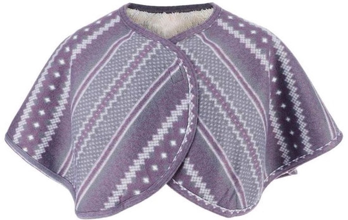 Warme schoudersjaal - Dubbelzijdig - Zacht pluche - Bescherming tegen kou - Warmtekussen voor schouders en hals - Geschikt voor winter - ..