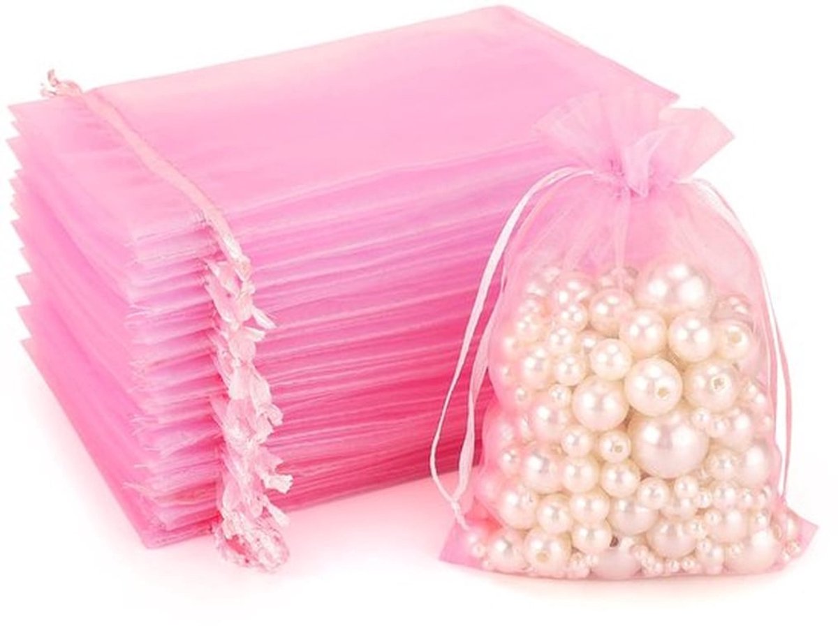 Organzazakjes - Geschenkzakjes - Perfect voor bruiloften - 10 x 15 cm - Snoepzakje - 50 stuks - Cadeauzakjes