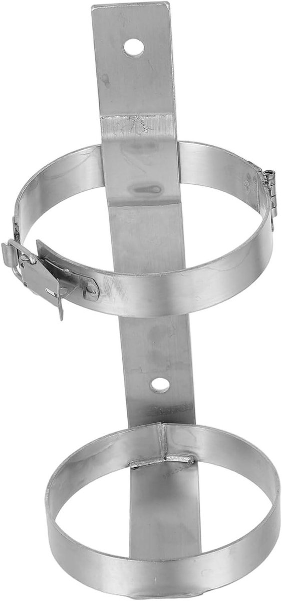 Brandblusser Wandhouder - Muurbeugel Blusser - Brandveiligheid Thuis - Roestvrij Staal - 28.8 x 12.7 x 12.7 cm - Zilver