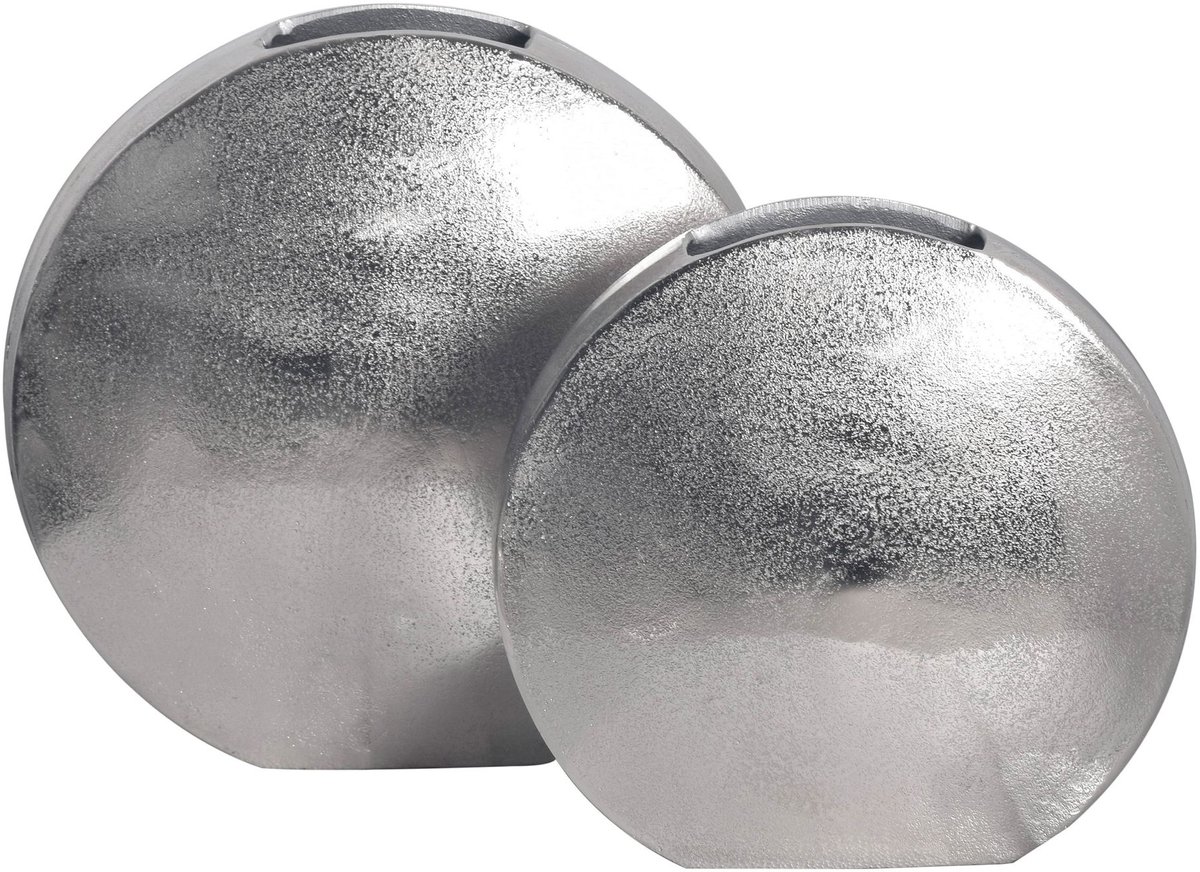 Vaas zilver aluminium 34 cm hoog - WL7.180