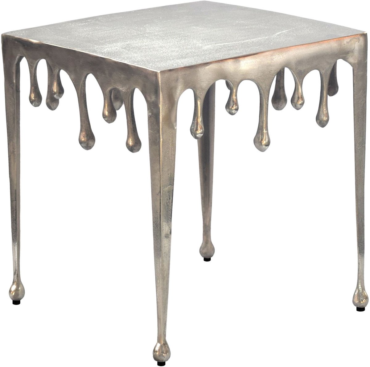 Bijzettafel zilver aluminium 46x51x46 cm