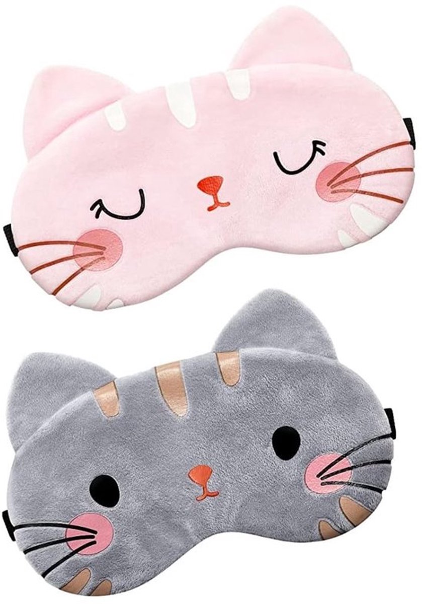 Dierslaapmasker - Slaapmaskers voor kinderen - Pluche ogen - Schattige nachthoofdband - Ideaal voor reizen - Comfortabel dutje - Geschikt
