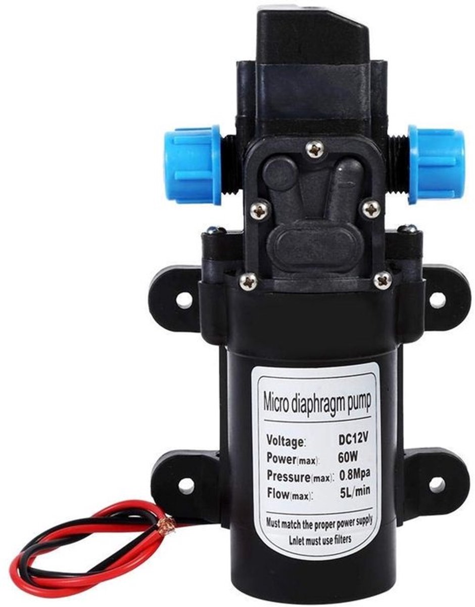 Waterpomp - Zelfaanzuigende pomp - Hoge druk voor buiten - Zwart - Transferpomp - Voor landbouw en waterreiniging - 5 liter per minuut