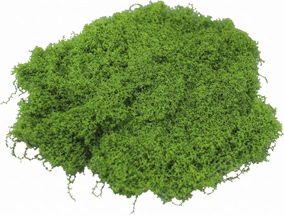 Gestabiliseerd Mos - Kunstmos Decoratie - Terrarium Aanleg - Natuurlijke Textuur - 50 gram - Lichtgroen