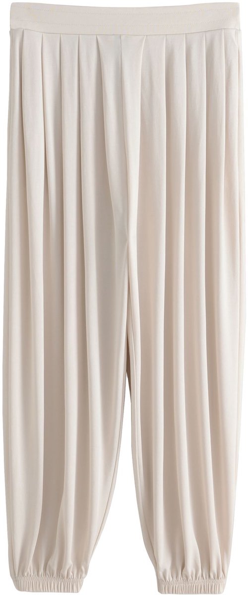 Next - Dames - Slinky geplooide ballonbroek - Naturel