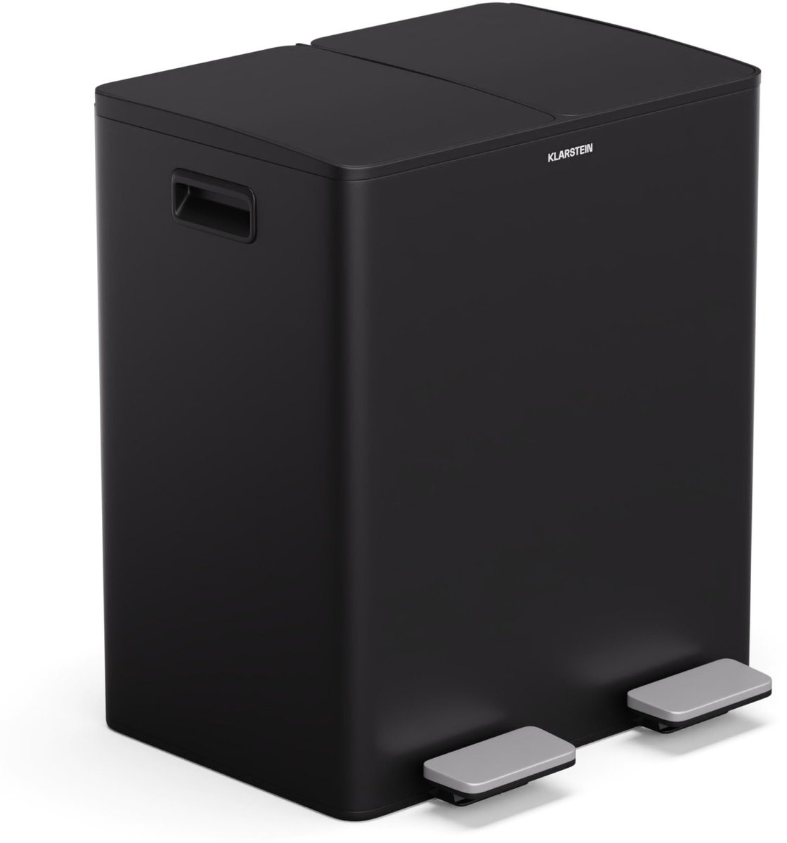 SnelShoppen - Moderne Vuilnisemmer 40 Liter met Soft-Close Mechanisme, 2x20L Afvalbak, Uitneembare Compostbak 3L, Elegante Afval- en Luierscheider voo