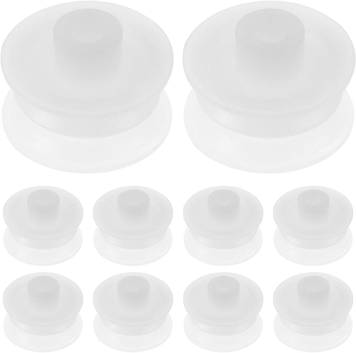 Plastic Poelies - Katrol Wielen - Audioapparatuur Repareren - Dubbele Groef Ontwerp - 19 mm Gat - Wit