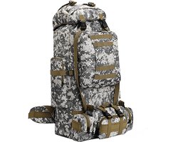 SnelShoppen - Wandelrugzak 100L voor Wandelen en Camping - 2-in-1 Militaire Tactische Rugzak - Verstelbaar, Waterbestendig, Grote Capaciteit - Outdoor