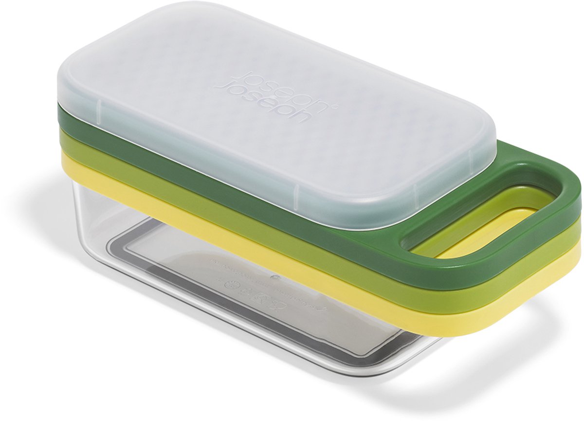 Joseph Joseph Multi-Grate 3-in-1 Keukenrasp met Opvangbak, Rasp voor Kaas, Groenten en Citrus