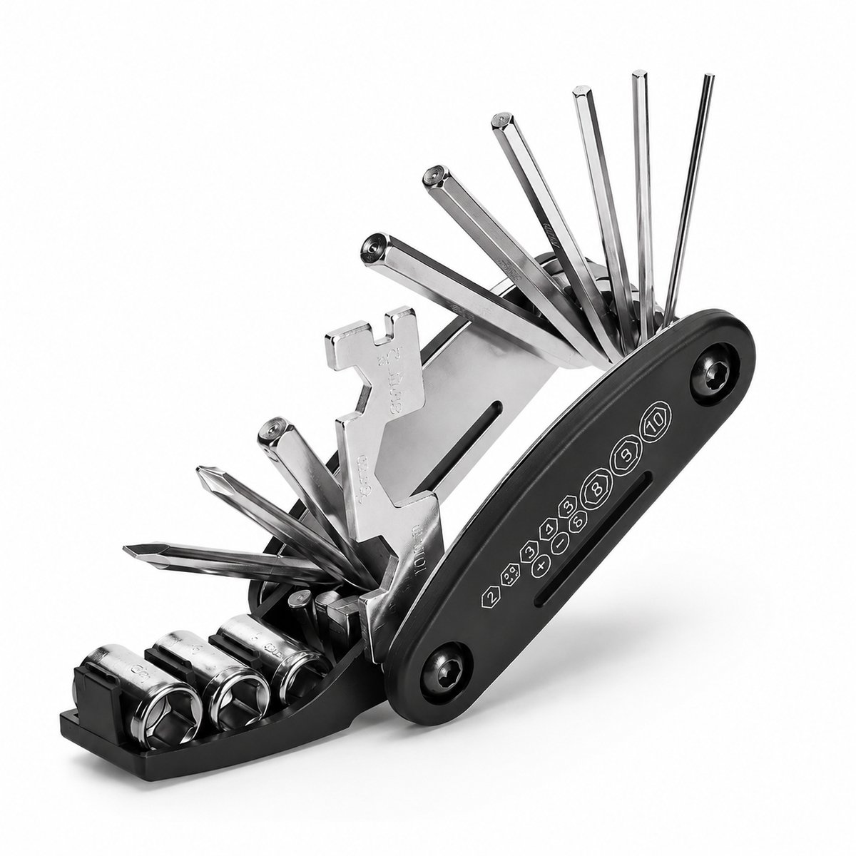 Multitool Fietsreparatieset - 16-delige - Inbussleutels - Steeksleutels - Ebike - Fietsen