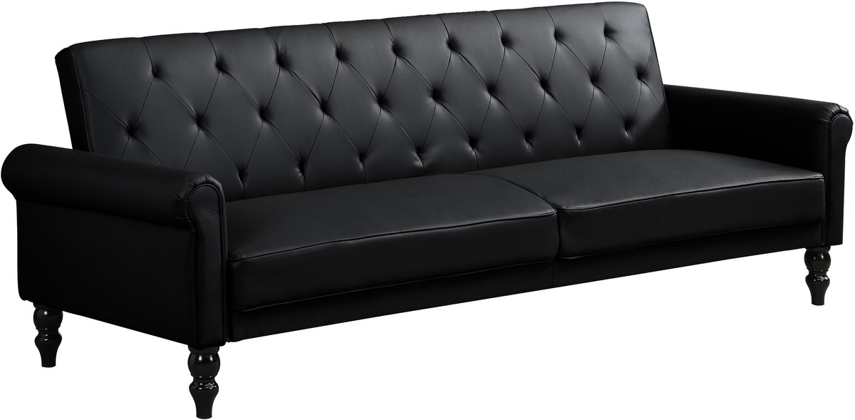 Tyne-Slaapbank 3-zitter in PU Black