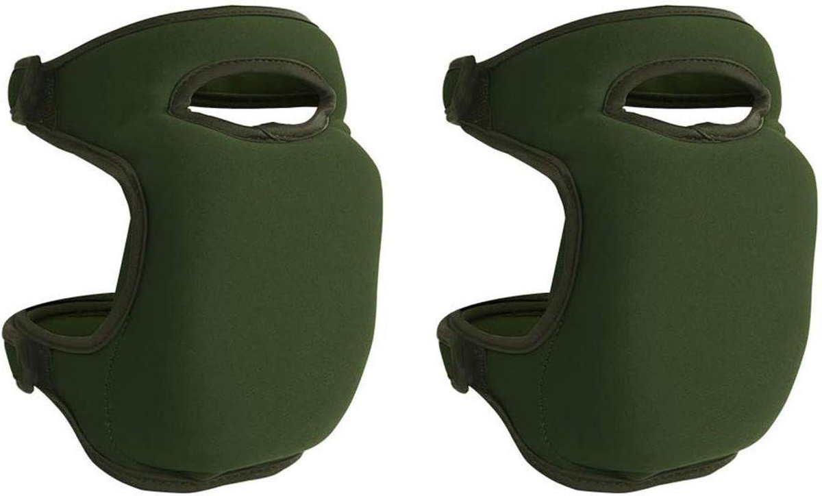 Kniebeschermers - Tuinknie Pads - Bescherming Tijdens Klussen - Verdikt Dempend Ontwerp - 23x46 Cm - Militair Groen