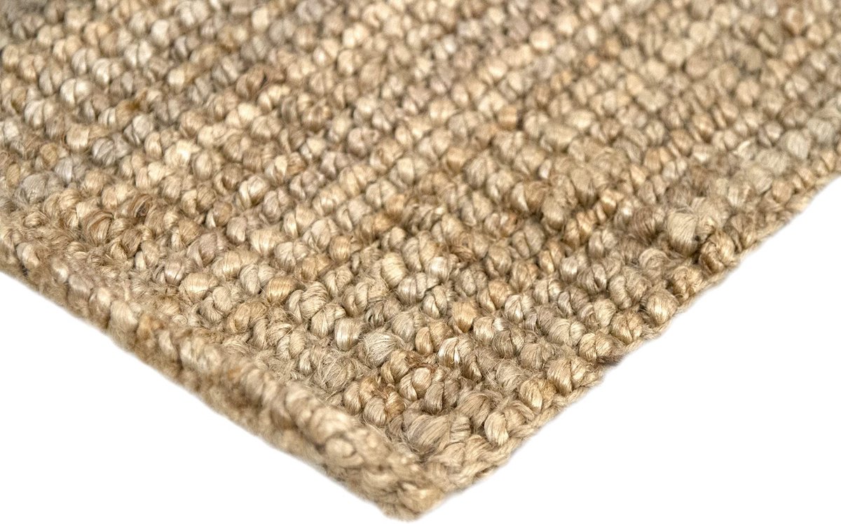 SnelShoppen - Vloerkleed Jute 290x200cm, Handgeweven Natuurlijk Tapijt van Jute, Ideaal voor Woonkamer, Slaapkamer, Eetkamer, Gang en Ingang, Duurzaam