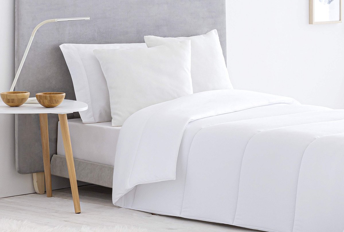 SnelShoppen - Todocama Dekbed Anti-Mijt Vezel, Herfst-Winter, 300 g/m², Wit, Alle Maten Verkrijgbaar voor Bedden van 135/140/150-220 x 220 cm