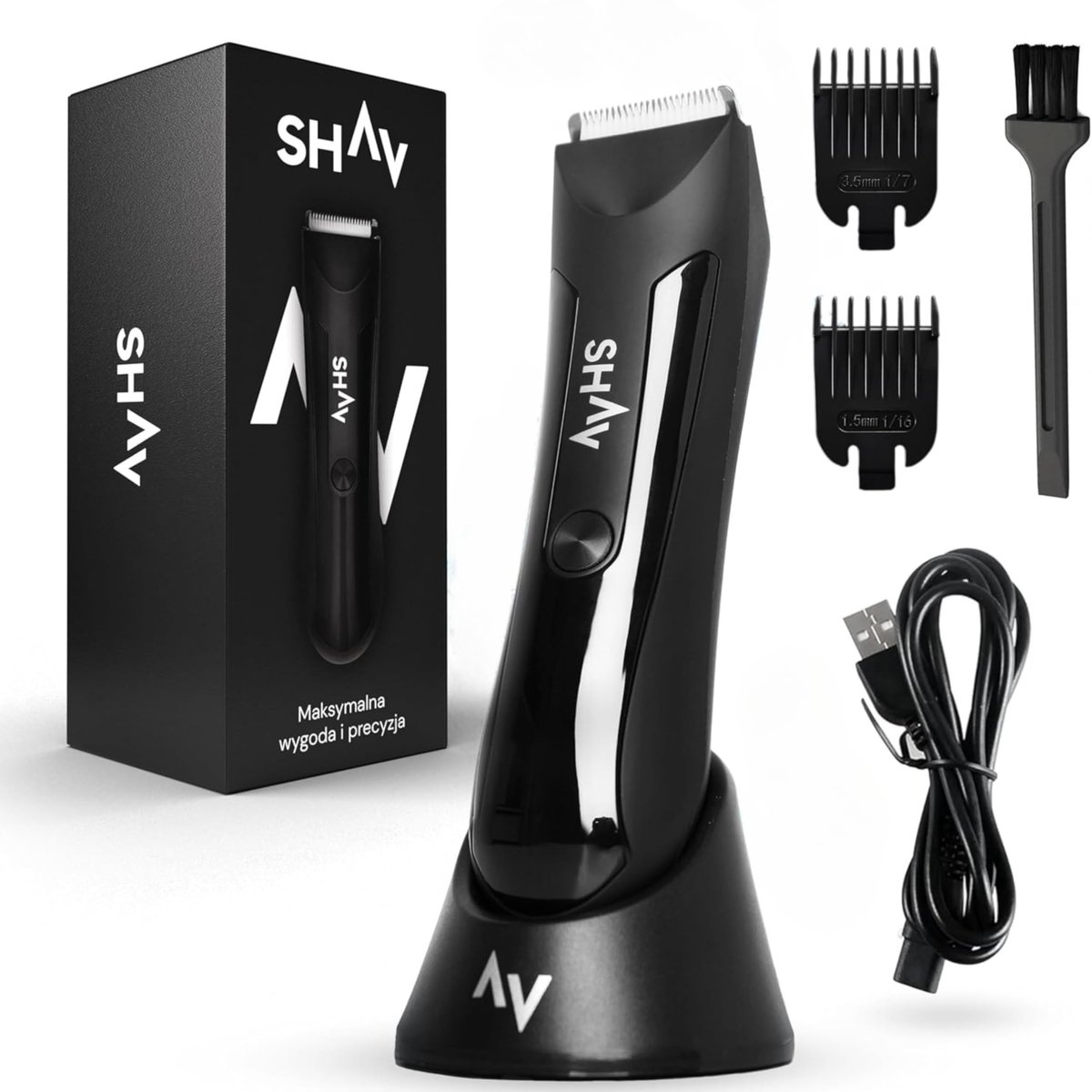 SnelShoppen - SHAV™ CutFree™ Intiem Scheerapparaat voor Mannen, Waterdichte Elektrische Trimmer, Nat/Droog Tondeuse met Verwisselbare Keramische Mesmo