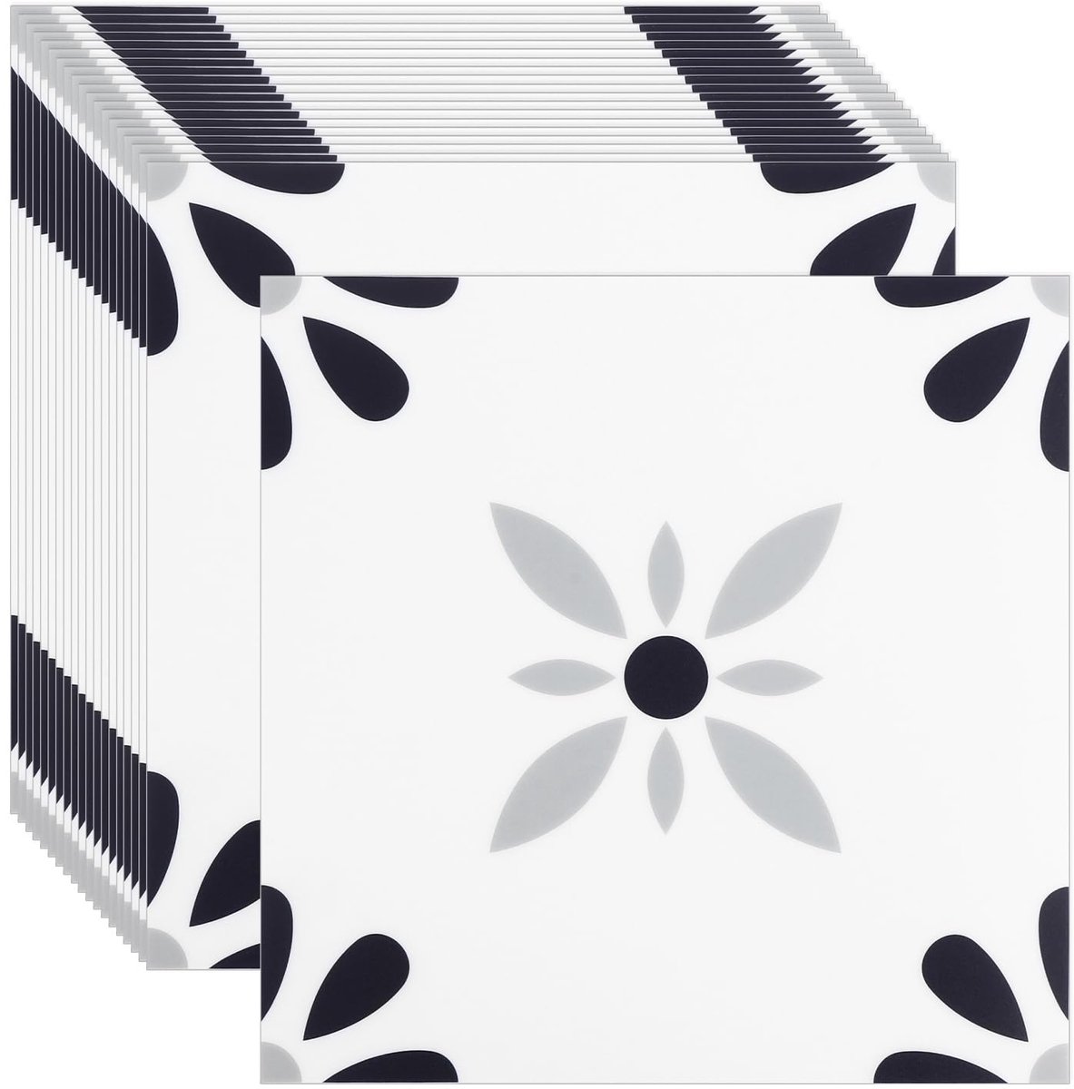 Dailygoods - Set van 20 Zelfklevende PVC Vloertegels 30 x 30 cm - Waterdichte Schaakbordlook