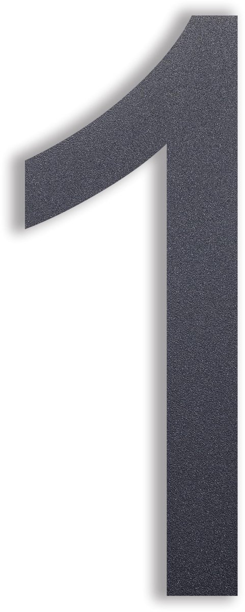 Dailygoods - Zwart Roestvrij Stalen Huisnummer 20 cm - Eenvoudige Installatie