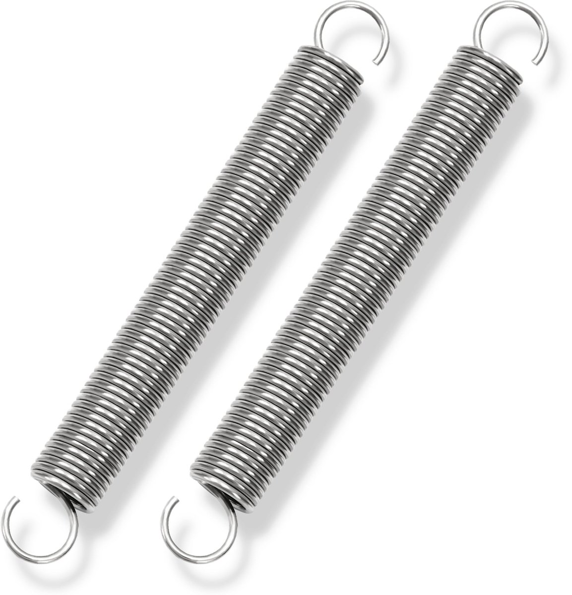 Dailygoods - Trekveren met Haken - Roestvrij Staal, 150 mm, 8,8 kg Trekkracht, 2 Stuks