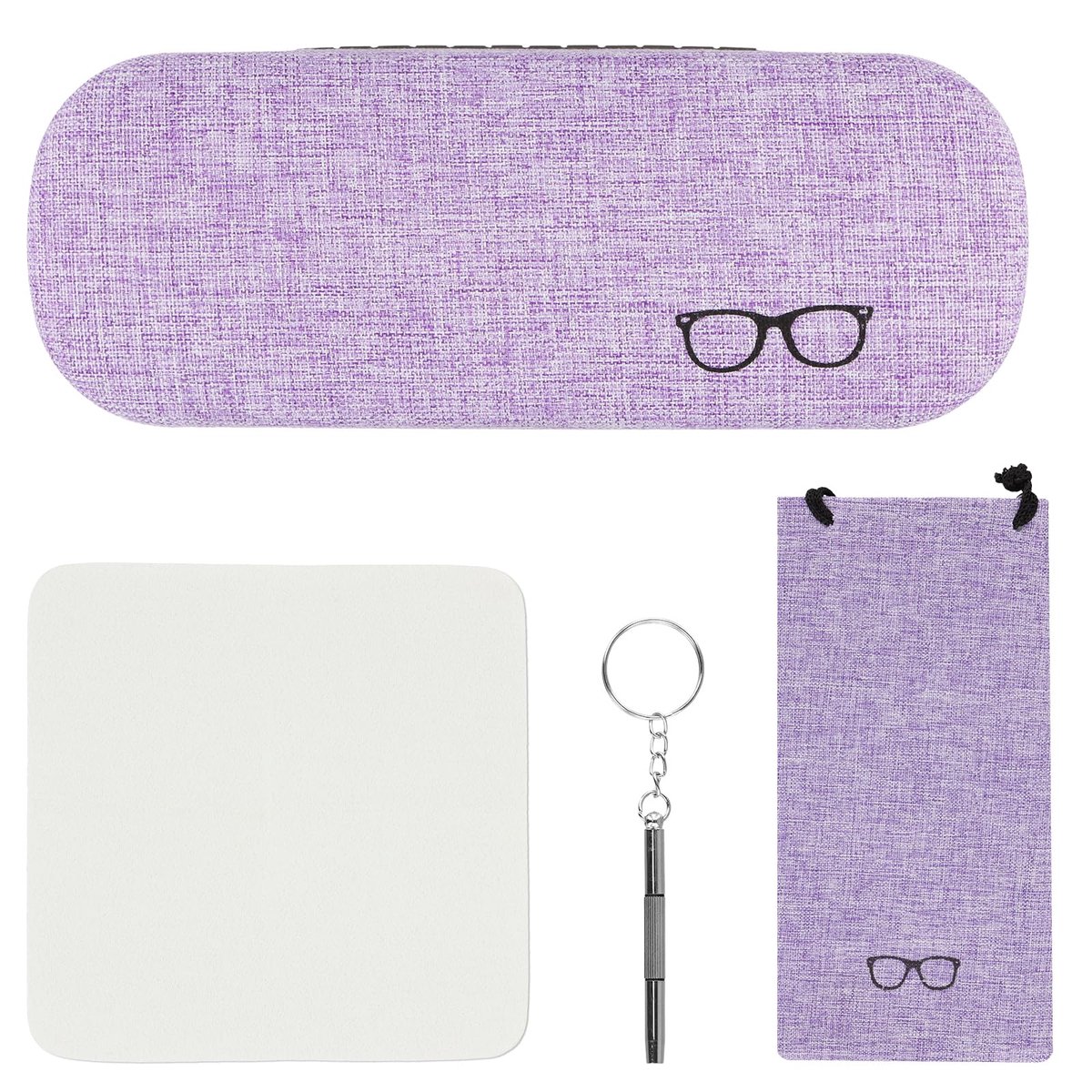 Dailygoods - Harde Brillenkoker met Reiniger en Schroevendraaier - Draagbare Brillentas