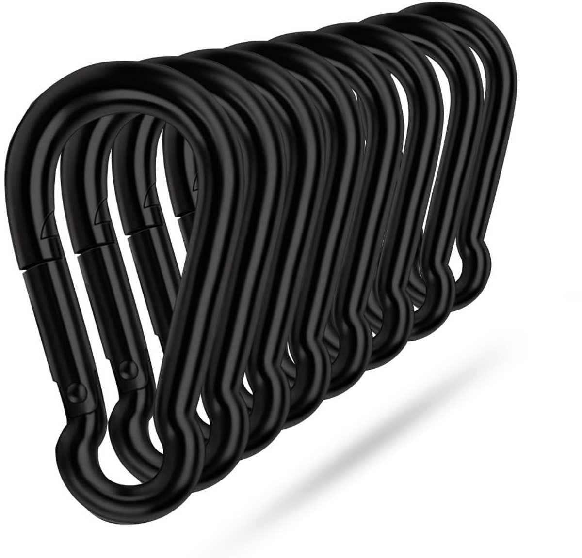 Dailygoods - Zwarte Carabiner Haak - Stevige Snelsluiting voor Outdoor Activiteiten
