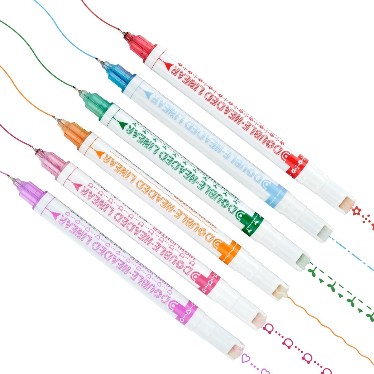 Dailygoods - Curve Highlighter Set - 6 Fluorescerende Stiften voor Scrapbooking