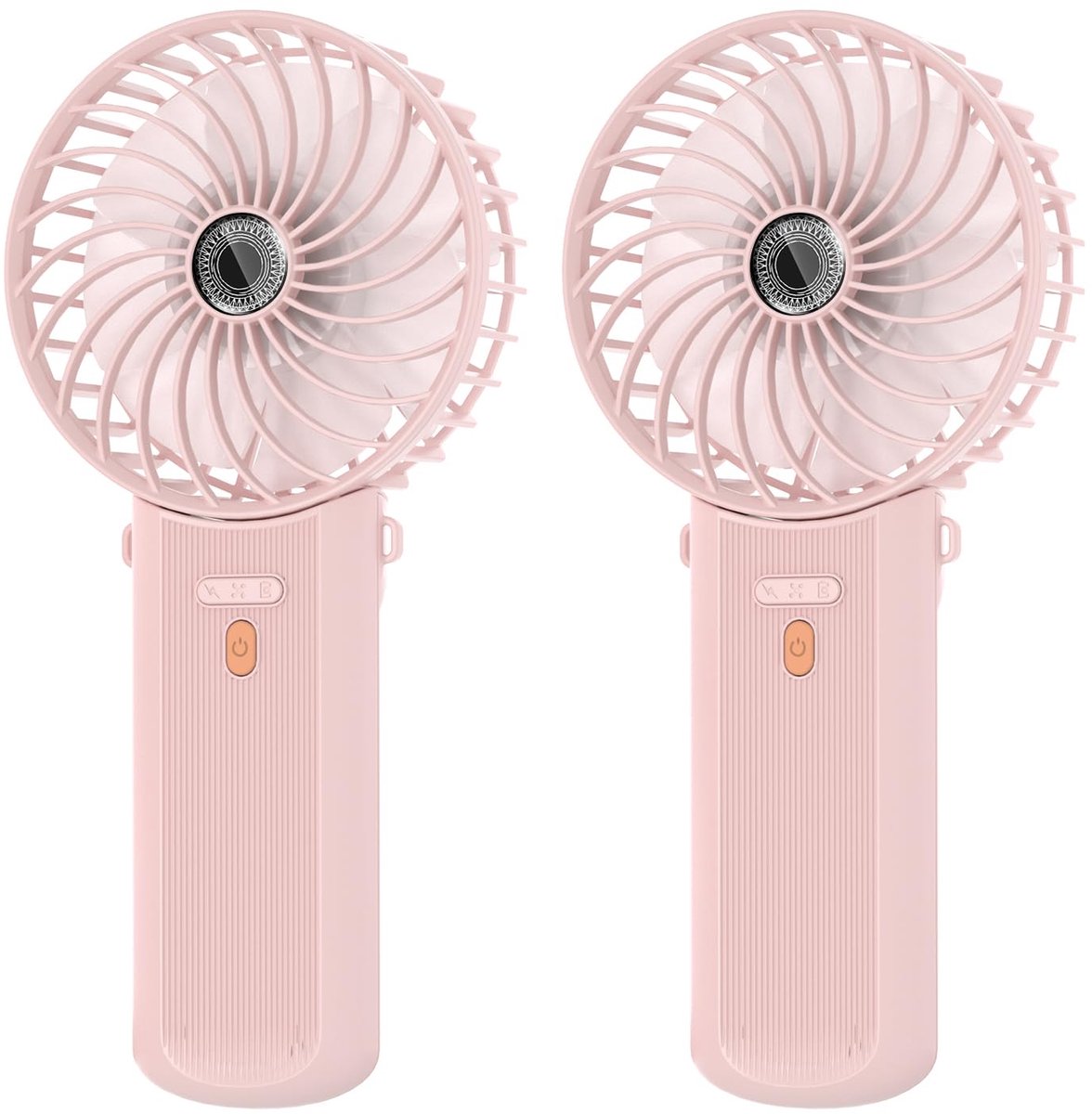 SnelShoppen - Lepwings Mini Draagbare Ventilator - 2-delige USB Oplaadbare Handventilator - 4 Snelheden - 5,5–16 Uur Werktijd - 180° Opvouwbare Tafelv