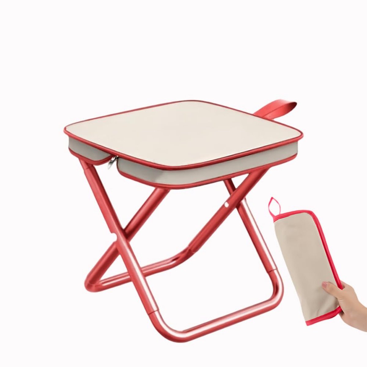 SnelShoppen - Vouwstoelen Klapstoel Inklapbare Campingstoel 200 kg Draagbare Outdoor Tuinstoel Rood Opvouwbare Visstoel Ontspanningsstoel