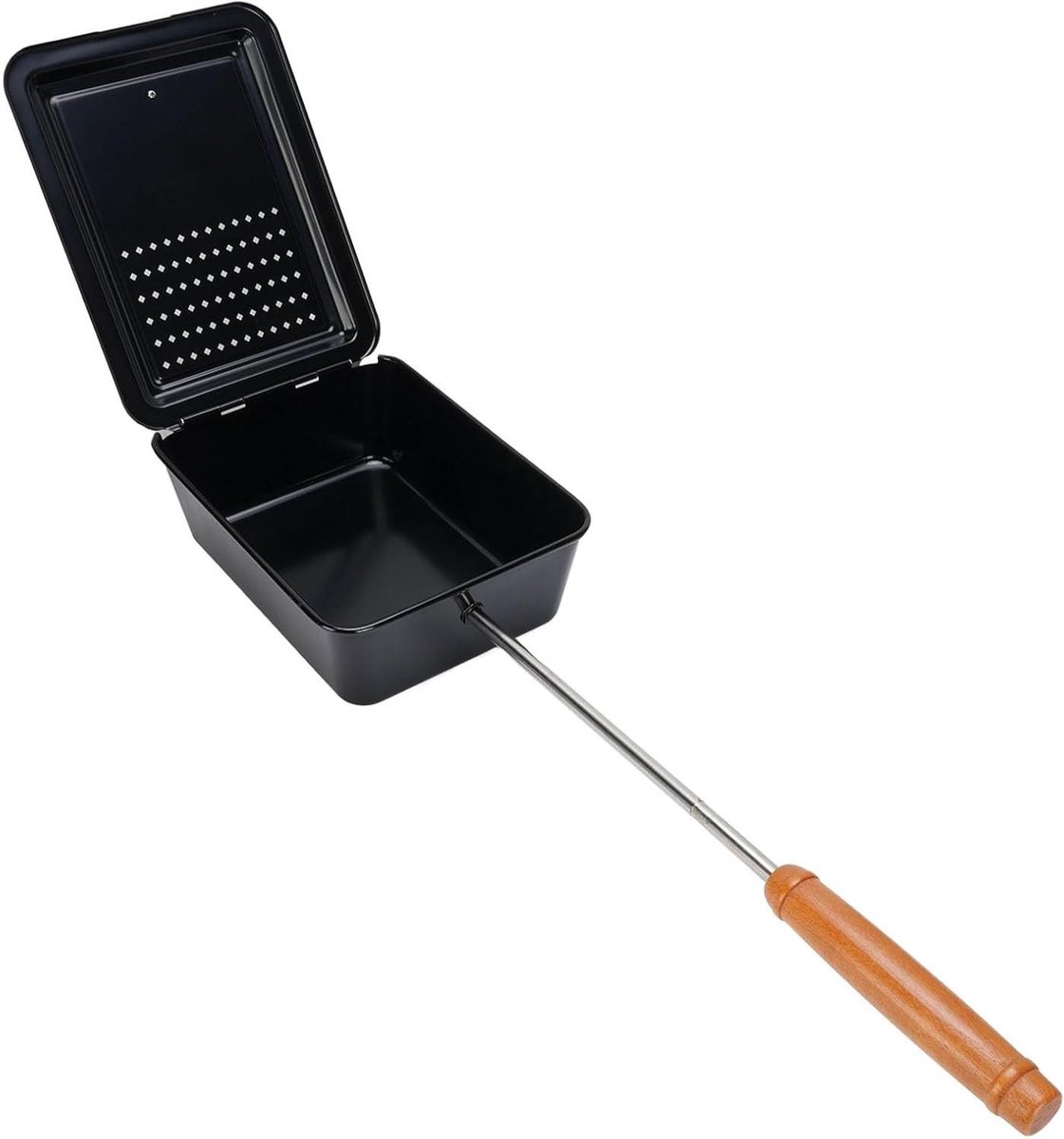 Popcorn Pan - Maismaker Pan - Popcorn Maken - Houten Handvat - N.v.t. - Zwart