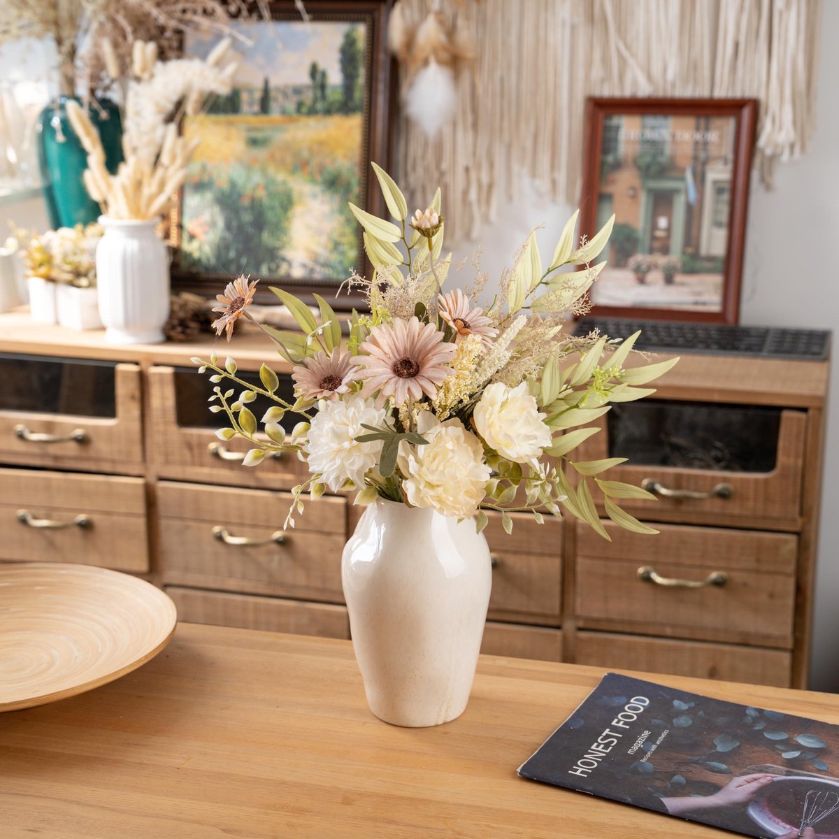 SnelShoppen - YELIKIT Kunstbloemen en Kunstplanten - Zijde Hortensia Bloemstukken Boeket Decoratie voor Thuis, Bruiloft, Tuin, Keuken en Festivals - P