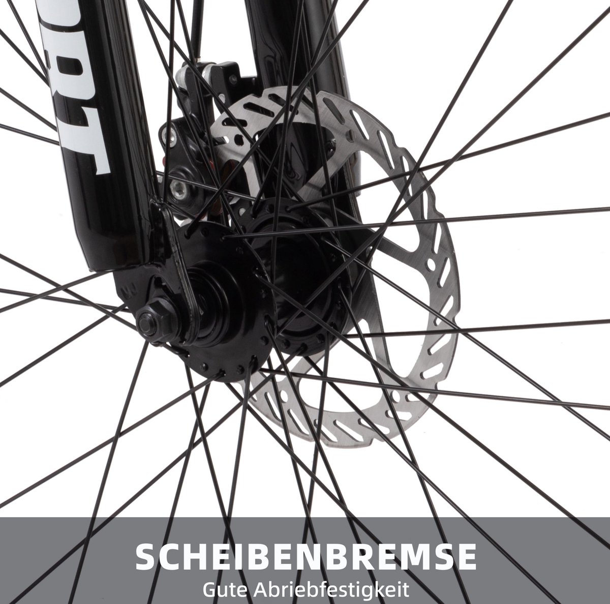 HAUSS SPOLE Mountainbike - 26 Inch - 21 Versnellingen Met Voorvorkvering - Stalen Frame - Wit - Voor Dagelijks Gebruik En Offroad Ritten