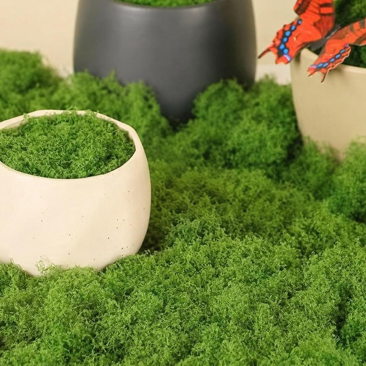 Kunstmos Decoratie - Nep Gras Decoratie Gras - Miniatuur Tuin - Levendig Groen Uiterlijk - 300g - Groen