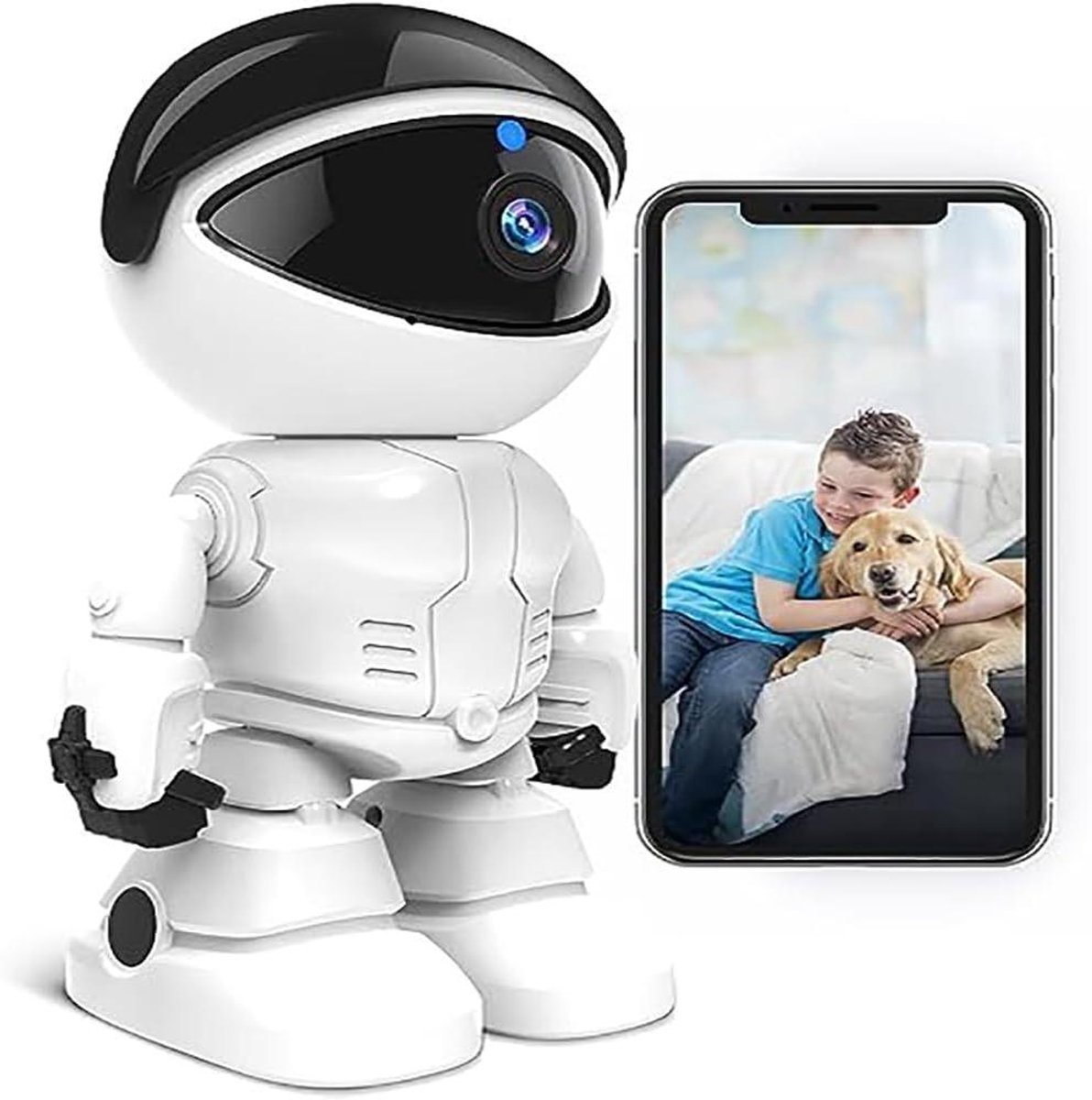 Binnen Camera - Beveiligingscamera Babyfoon - Huisbewaking - Automatische Tracking - 10 meter Nachtzicht - Wit
