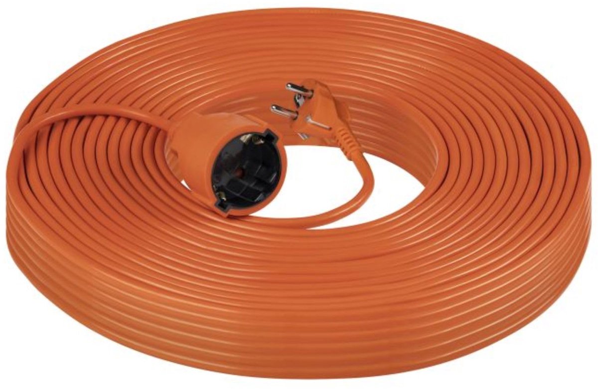 SnelShoppen - Miratic Verlengsnoer Buiten - Tuinverlengkabel met Één Stopcontact Schuko 30M - IP20 H05VV-F Kabel 3x1mm² - Perfect voor Tuin, Camping,