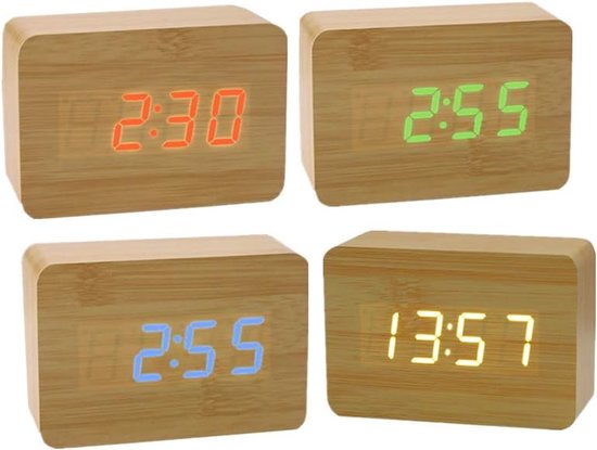 Zonsopgang Simulator - Wekker Projectieklok - Rustig Wakker Worden - Nachtkastmodus Functie - Led Klok - Rood — afbeelding 5