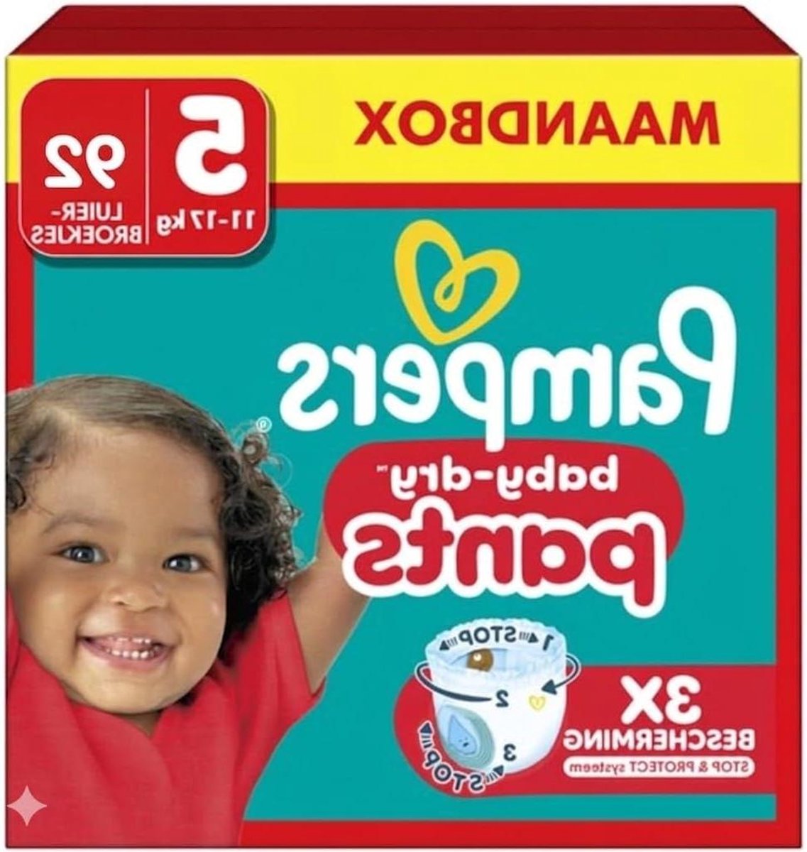 Luierbroekjes Maat 5 - Babybroekjes - Droog en Comfortabel - Tot 12 uur bescherming - 92 stuks - Wit