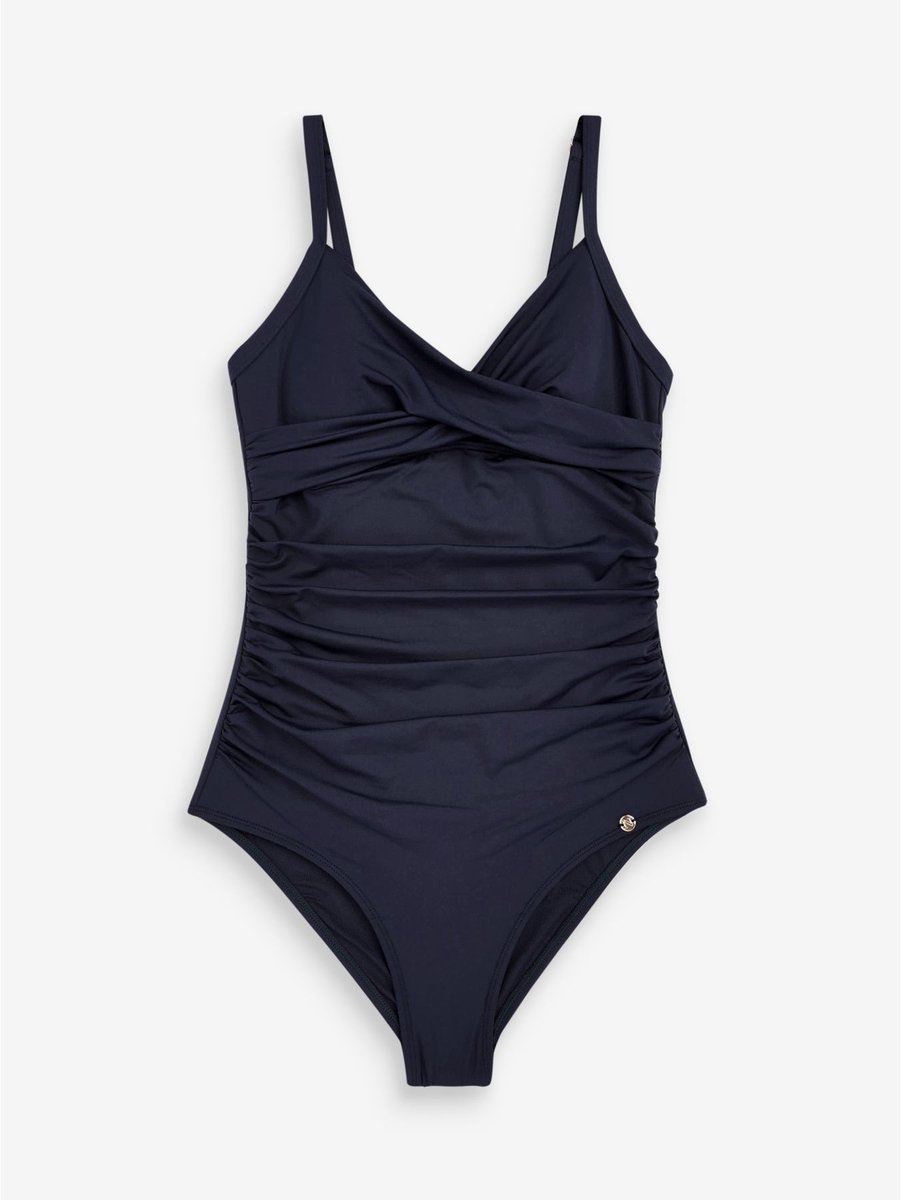 Next - Dames - Vormgevend badpak met buikcorrectie - Petite - Blauw