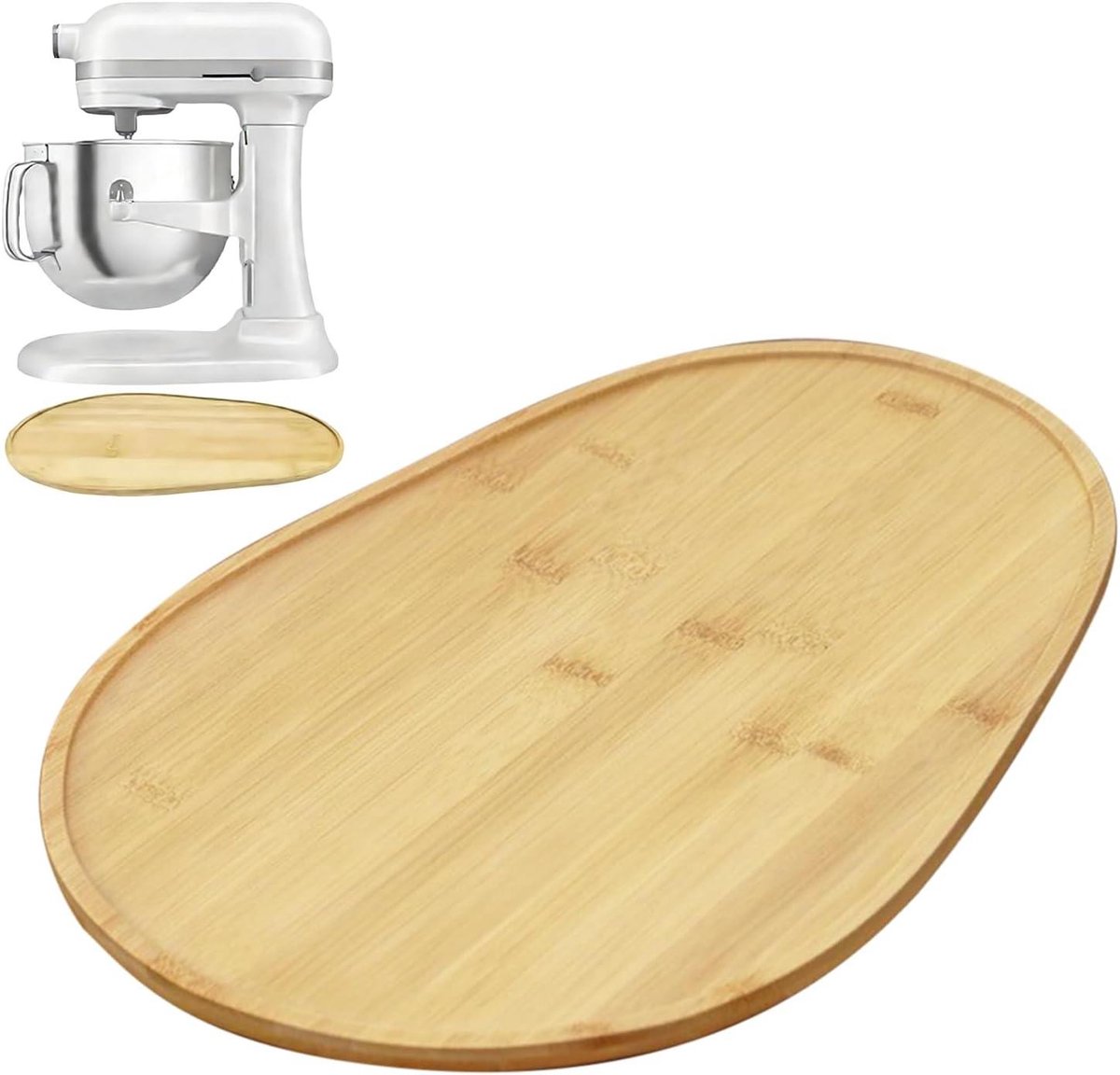 Schuifplaat Keukenmachine - Verplaatsmat Apparaten - Keuken Organiseren - Soepel Glijmechanisme - 38.7 x 27.5 cm - Houtkleur